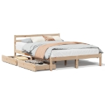 Letto senza Materasso 135x190 cm in Legno Massello di Pino