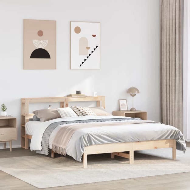 Letto senza Materasso 135x190 cm in Legno Massello di Pino