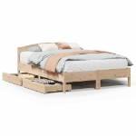 Letto senza Materasso 135x190 cm in Legno Massello di Pino