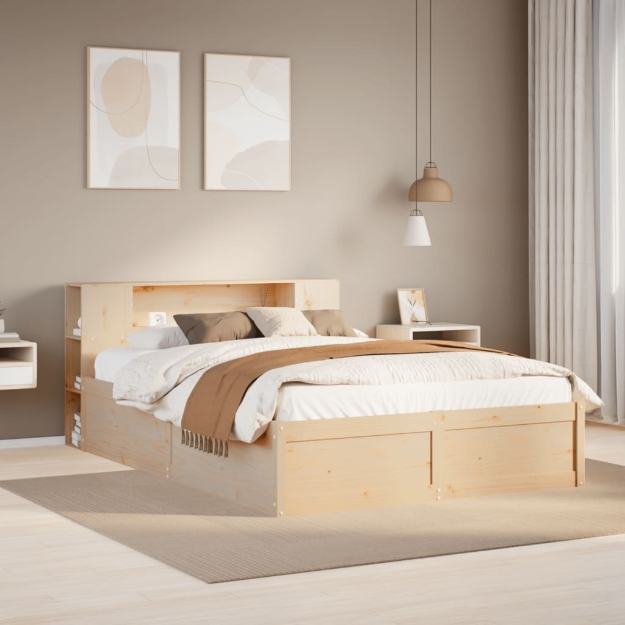 Letto senza Materasso 135x190 cm in Legno Massello di Pino