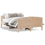 Letto senza Materasso 140x190 cm in Legno Massello di Pino