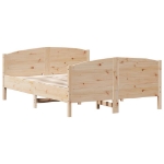 Letto senza Materasso 140x190 cm in Legno Massello di Pino