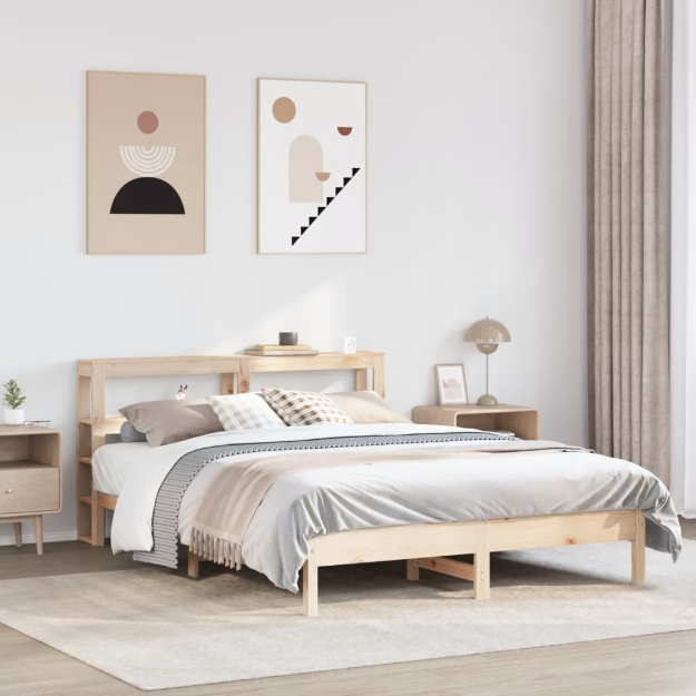 Letto senza Materasso 140x190 cm in Legno Massello di Pino