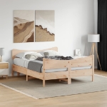 Letto senza Materasso 140x190 cm in Legno Massello di Pino