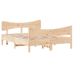 Letto senza Materasso 140x190 cm in Legno Massello di Pino