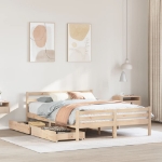 Letto senza Materasso 140x190 cm in Legno Massello di Pino