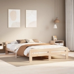 Letto senza Materasso 140x200 cm in Legno Massello di Pino