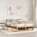 Letto senza Materasso 140x200 cm in Legno Massello di Pino