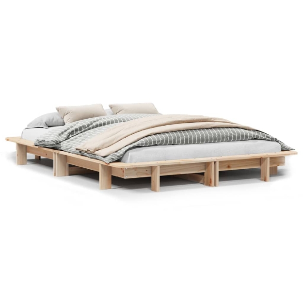 Letto senza Materasso 150x200 cm in Legno Massello di Pino