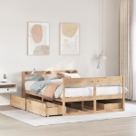 Letto senza Materasso 150x200 cm in Legno Massello di Pino