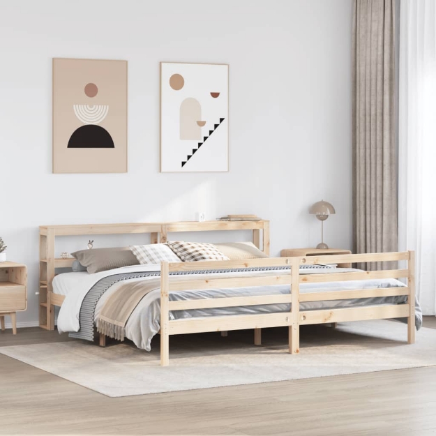 Letto senza Materasso 180x200 cm in Legno Massello di Pino