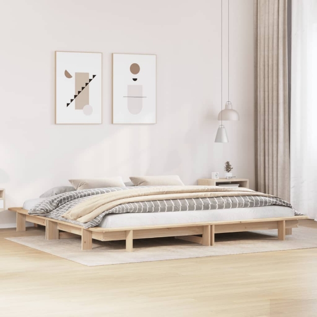 Letto senza Materasso 180x200 cm in Legno Massello di Pino