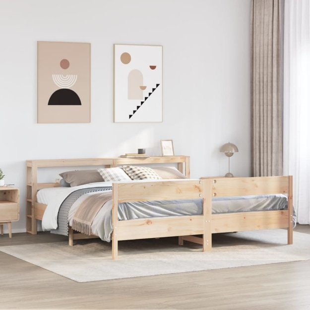 Letto senza Materasso 180x200 cm in Legno Massello di Pino