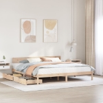 Letto senza Materasso 200x200 cm in Legno Massello di Pino