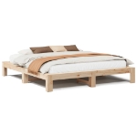 Letto senza Materasso 200x200 cm in Legno Massello di Pino