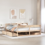 Letto senza Materasso 200x200 cm in Legno Massello di Pino