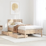 Letto senza Materasso 75x190 cm in Legno Massello Pino