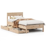 Letto senza Materasso 75x190 cm in Legno Massello Pino