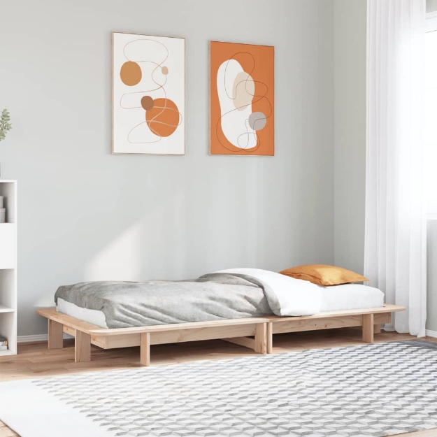 Letto senza Materasso 75x190 cm in Legno Massello Pino