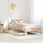 Letto senza Materasso 75x190 cm in Legno Massello Pino