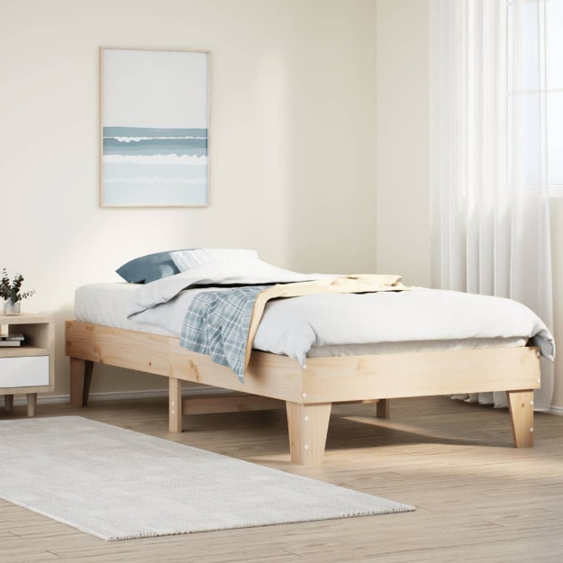 Letto senza Materasso 75x190 cm in Legno Massello Pino