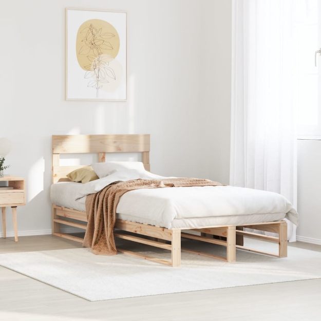 Letto senza Materasso 75x190 cm in Legno Massello Pino