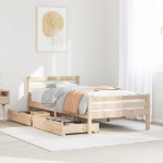 Letto senza Materasso 75x190 cm in Legno Massello Pino