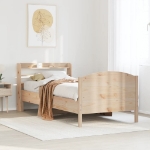 Letto senza Materasso 75x190 cm in Legno Massello Pino