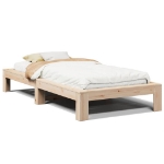 Letto senza Materasso 75x190 cm in Legno Massello Pino