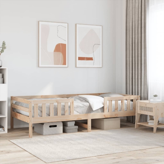 Letto senza Materasso 75x190 cm in Legno Massello Pino