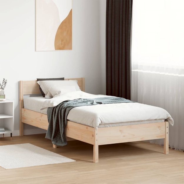 Letto senza Materasso 75x190 cm in Legno Massello Pino