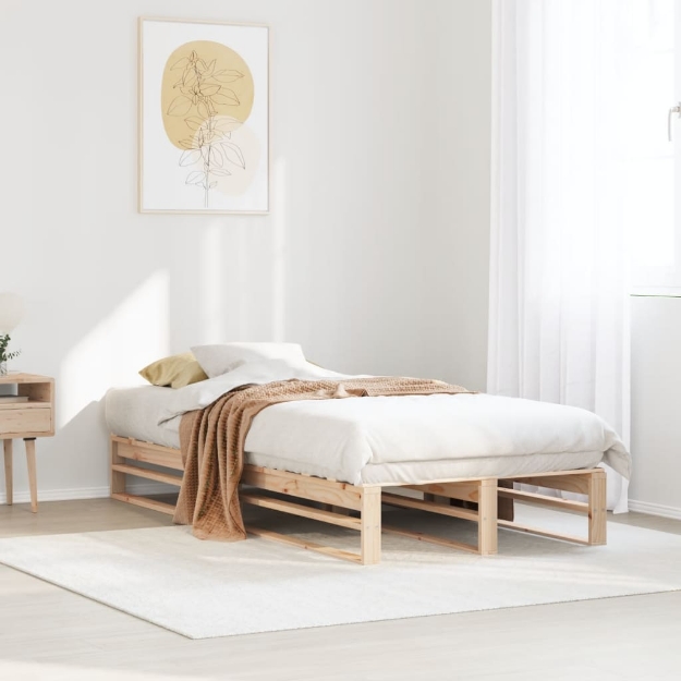 Letto senza Materasso 75x190 cm in Legno Massello Pino