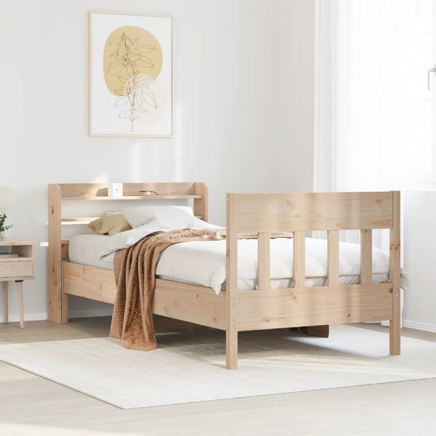 Letto senza Materasso 75x190 cm in Legno Massello Pino