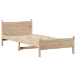 Letto senza Materasso 75x190 cm in Legno Massello Pino