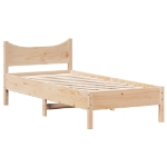 Letto senza Materasso 90x190 cm in Legno Massello di Pino