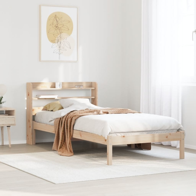 Letto senza Materasso 90x190 cm in Legno Massello di Pino