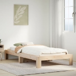 Letto senza Materasso 90x190 cm in Legno Massello di Pino