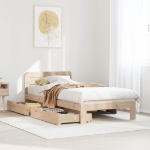 Letto senza Materasso 90x190 cm in Legno Massello di Pino