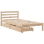 Letto senza Materasso 90x200 cm in Legno Massello di Pino