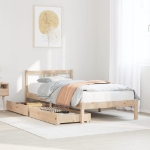 Letto senza Materasso 90x200 cm in Legno Massello di Pino