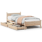 Letto senza Materasso 90x200 cm in Legno Massello di Pino