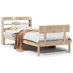 Letto senza Materasso 90x200 cm in Legno Massello di Pino