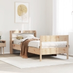 Letto senza Materasso 90x200 cm in Legno Massello di Pino