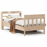 Letto senza Materasso 90x200 cm in Legno Massello di Pino