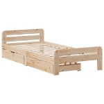 Letto senza Materasso 90x200 cm in Legno Massello di Pino