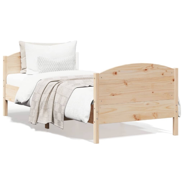 Letto senza Materasso 90x200 cm in Legno Massello di Pino