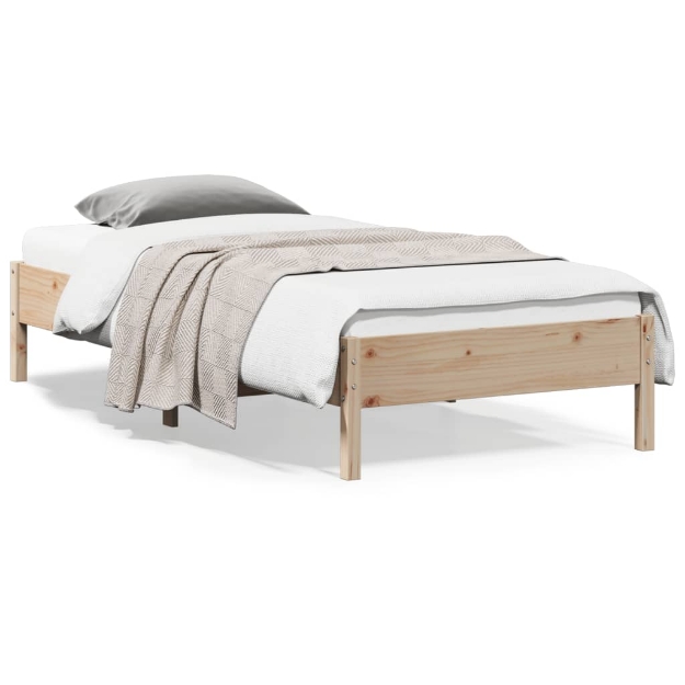 Letto senza Materasso 90x200 cm in Legno Massello di Pino