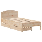 Letto senza Materasso 90x200 cm in Legno Massello di Pino