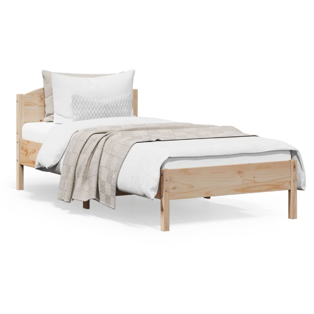 Letto senza Materasso 90x200 cm in Legno Massello di Pino