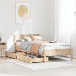 Letto senza Materasso 90x200 cm in Legno Massello di Pino